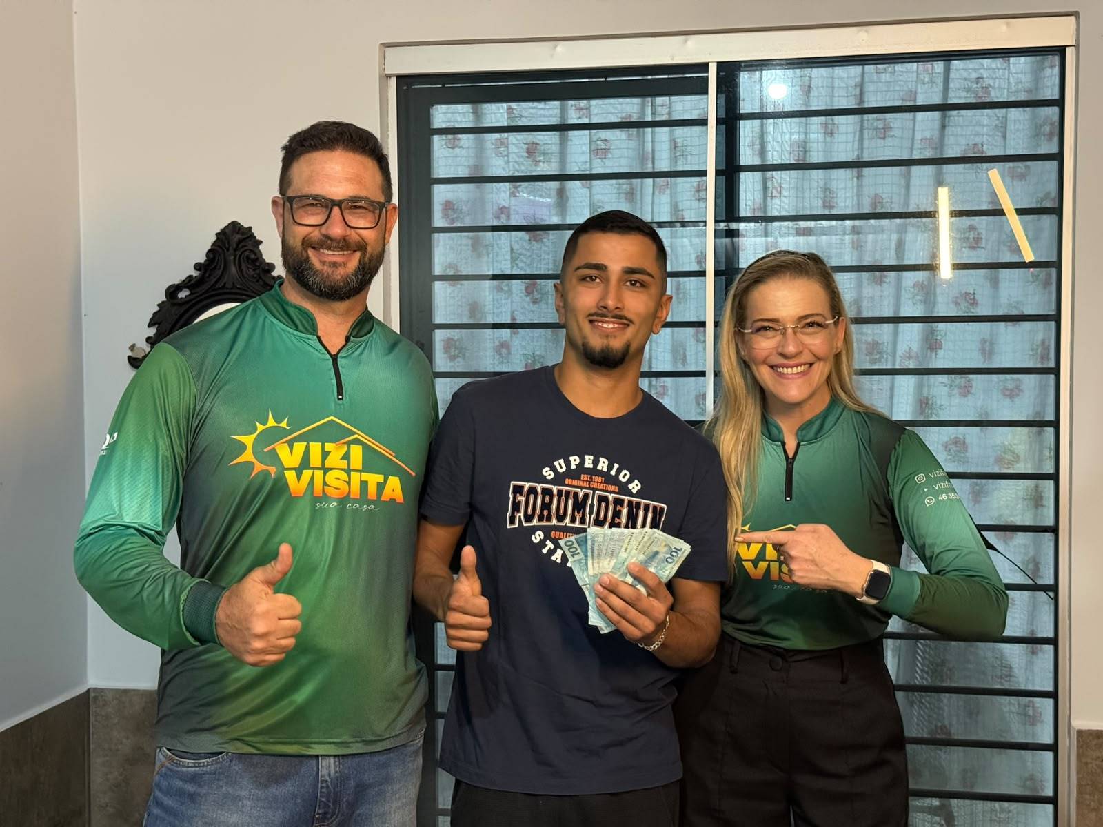 Vizi Visita Sua Casa entrega R$ 1,1 mil no quarto sorteio